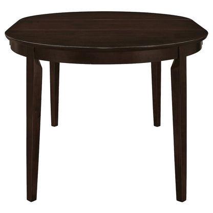 Gabriel 5-piece Extension Leaf Dining Table Set Cappuccino