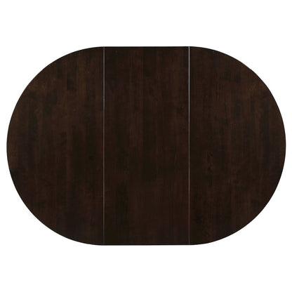 Gabriel 5-piece Extension Leaf Dining Table Set Cappuccino