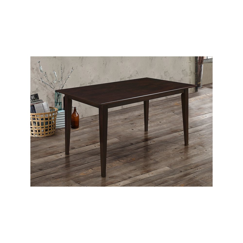 Gabriel Rectangular 59-inch Wood Dining Table Cappuccino
