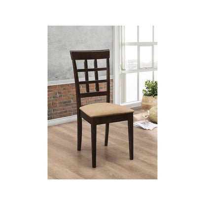 Gabriel Lattice Back Dining Side Chair Cappuccino (Set of 2)
