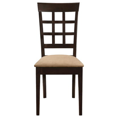 Gabriel Lattice Back Dining Side Chair Cappuccino (Set of 2)