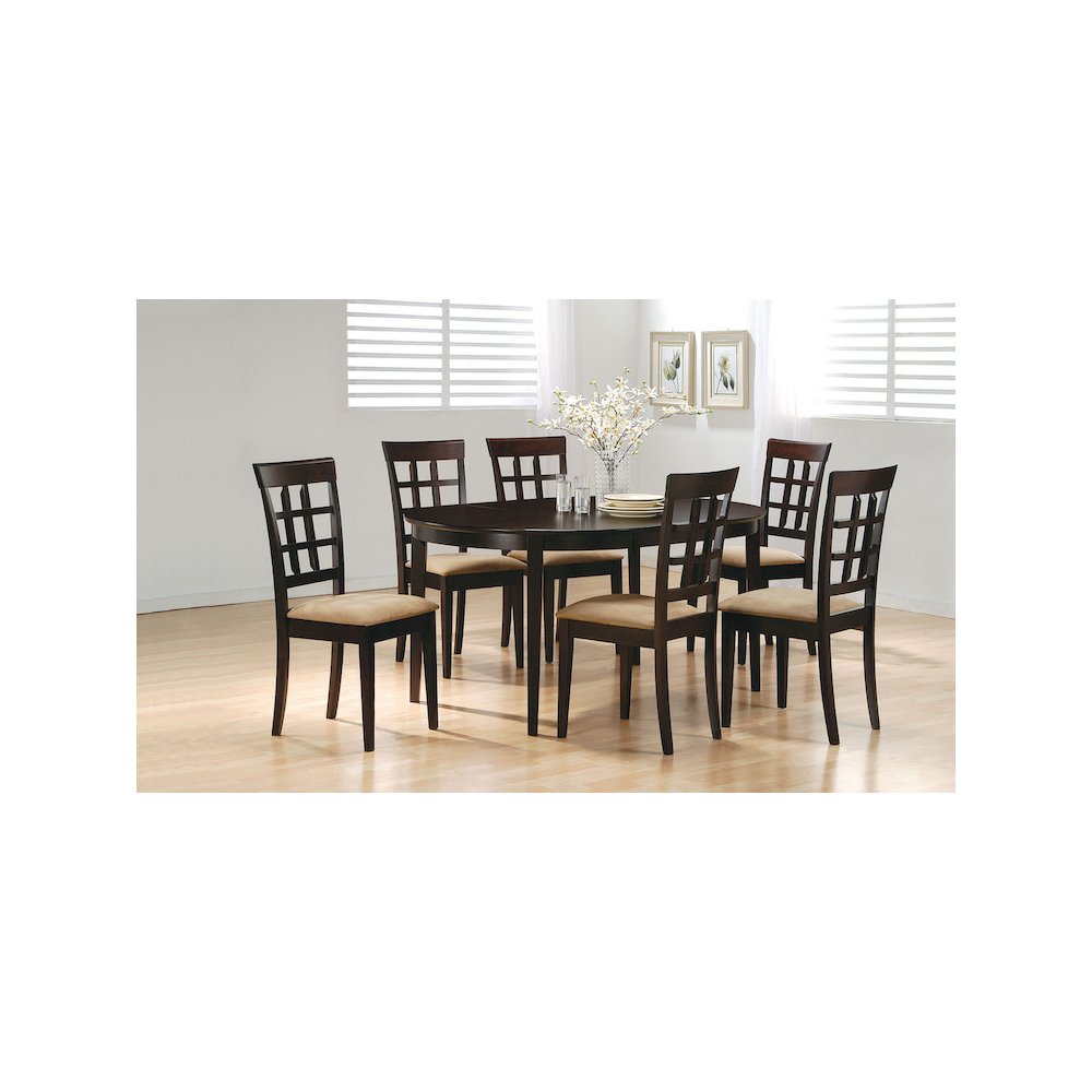Gabriel Lattice Back Dining Side Chair Cappuccino (Set of 2)