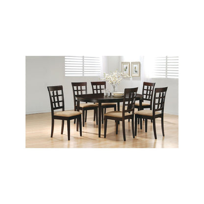 Gabriel Lattice Back Dining Side Chair Cappuccino (Set of 2)