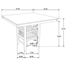 Jaden Square 47-inch Counter Height Dining Table Espresso