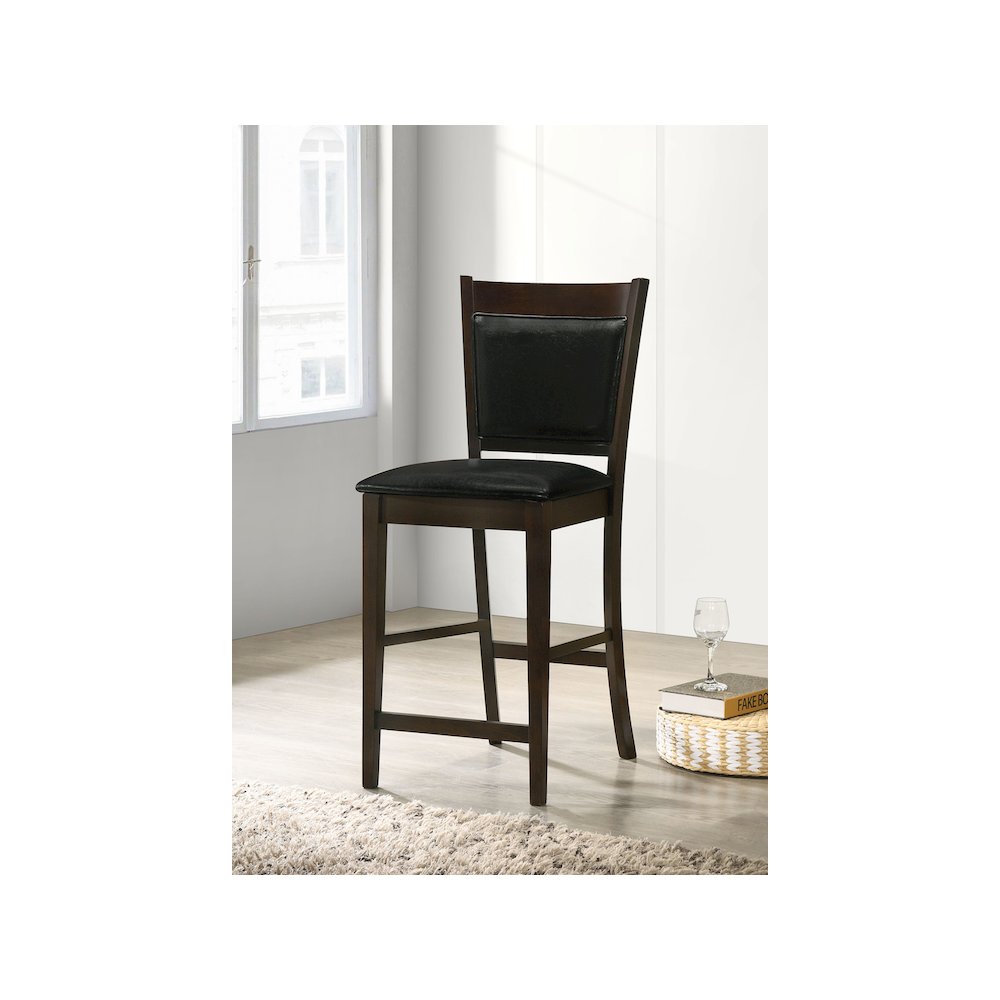 Jaden Upholstered Counter Chair Espresso (Set of 2)