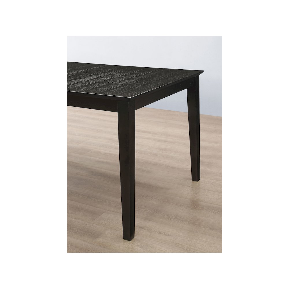 Louise 5-piece Rectangular Extension Leaf Dining Set Black