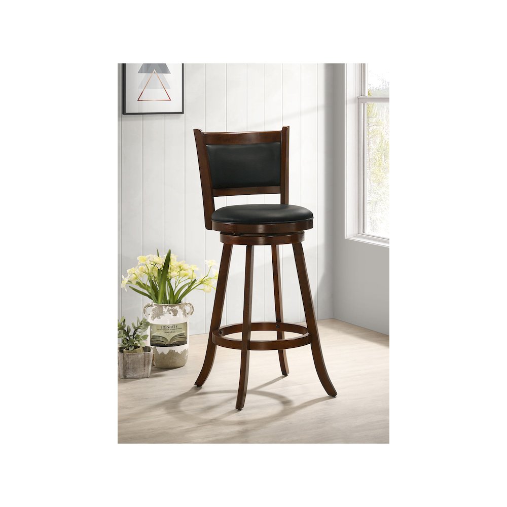 Broxton Upholstered Swivel Bar Chair Chestnut (Set of 2)