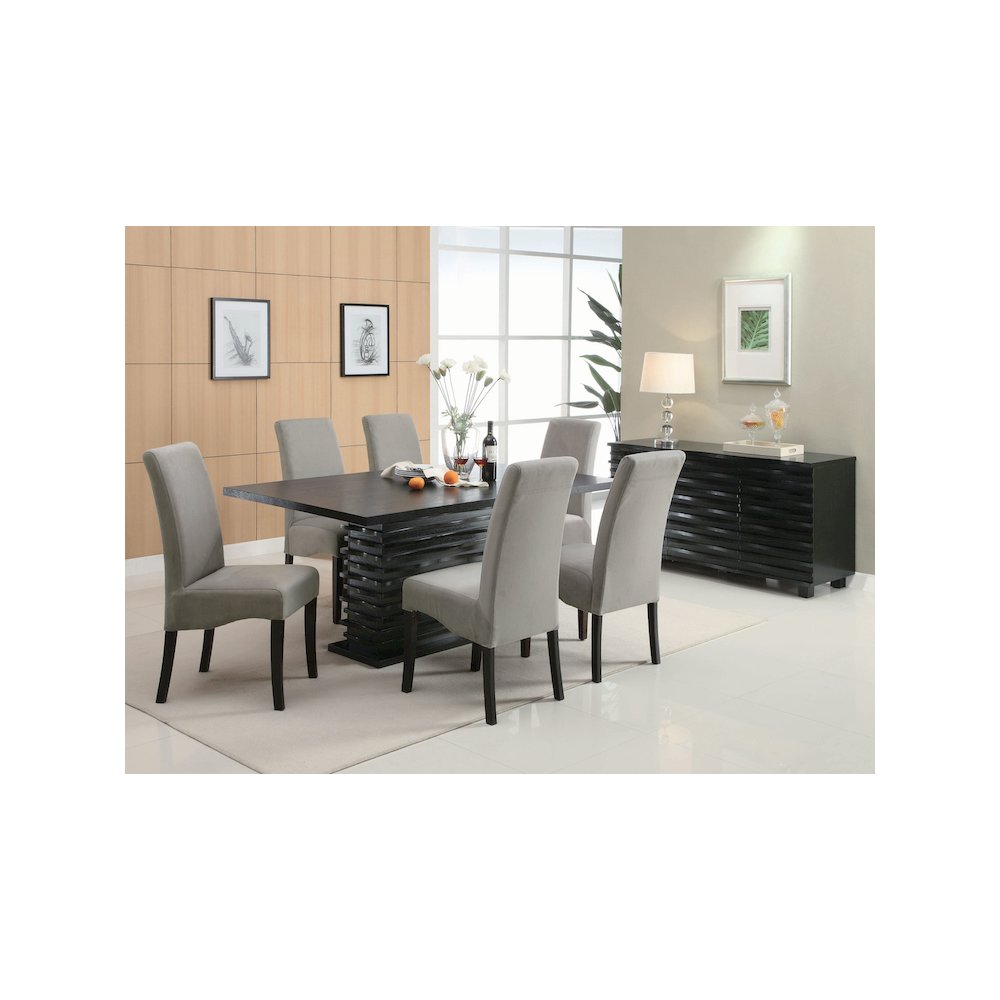 FurniFact Sideboard Buffet with 3-Drawer Wooden Storage Cabinet, Black
