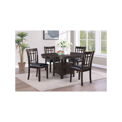 Lavon Oval 60-inch Extension Leaf Dining Table Espresso