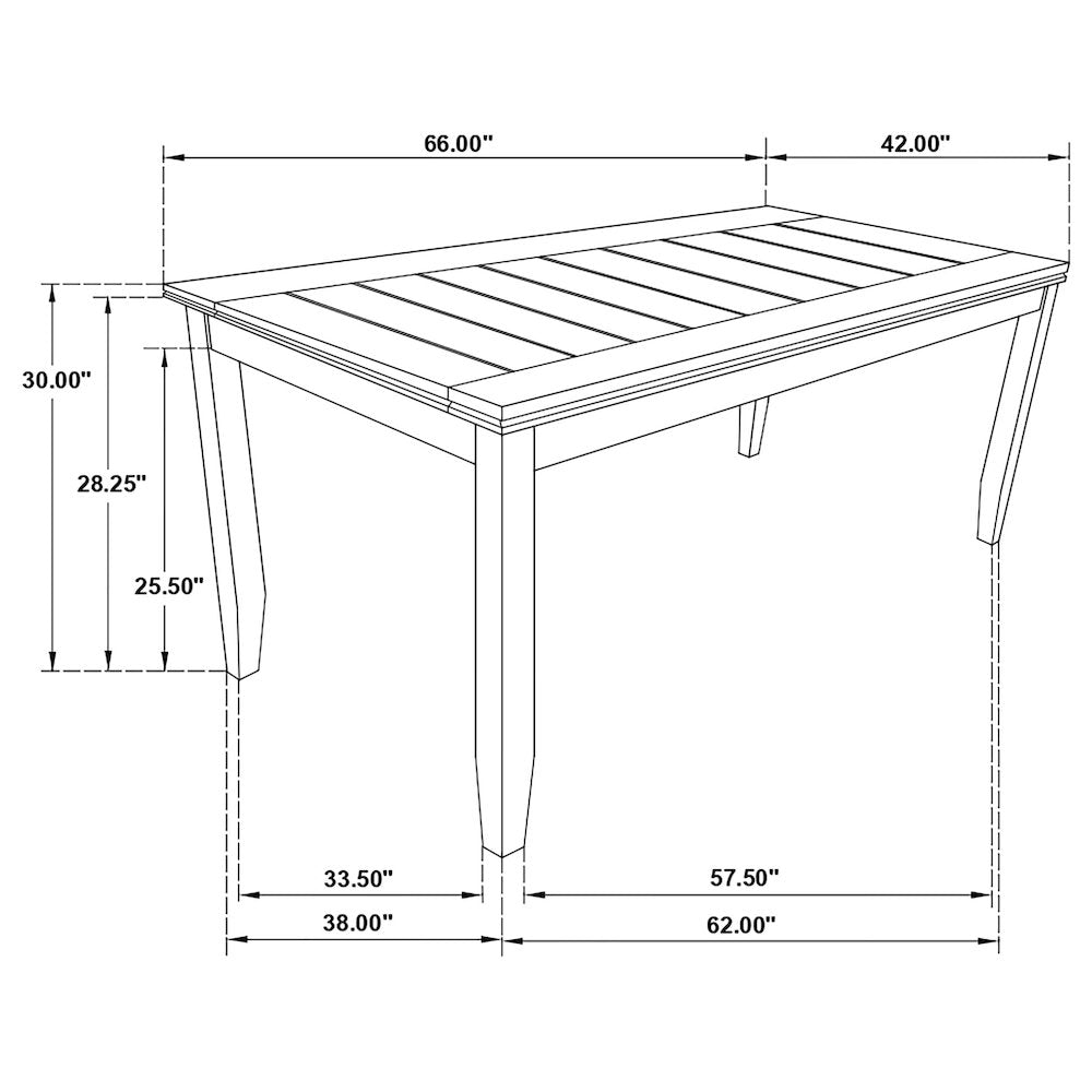 Dalila 5-piece Rectangular Dining Table Set Dark Grey