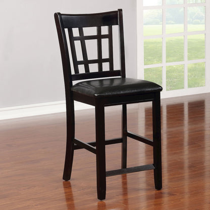 Lavon Wood Counter Chair Black and Espresso (Set of 2)