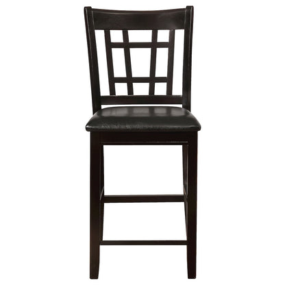 Lavon Wood Counter Chair Black and Espresso (Set of 2)