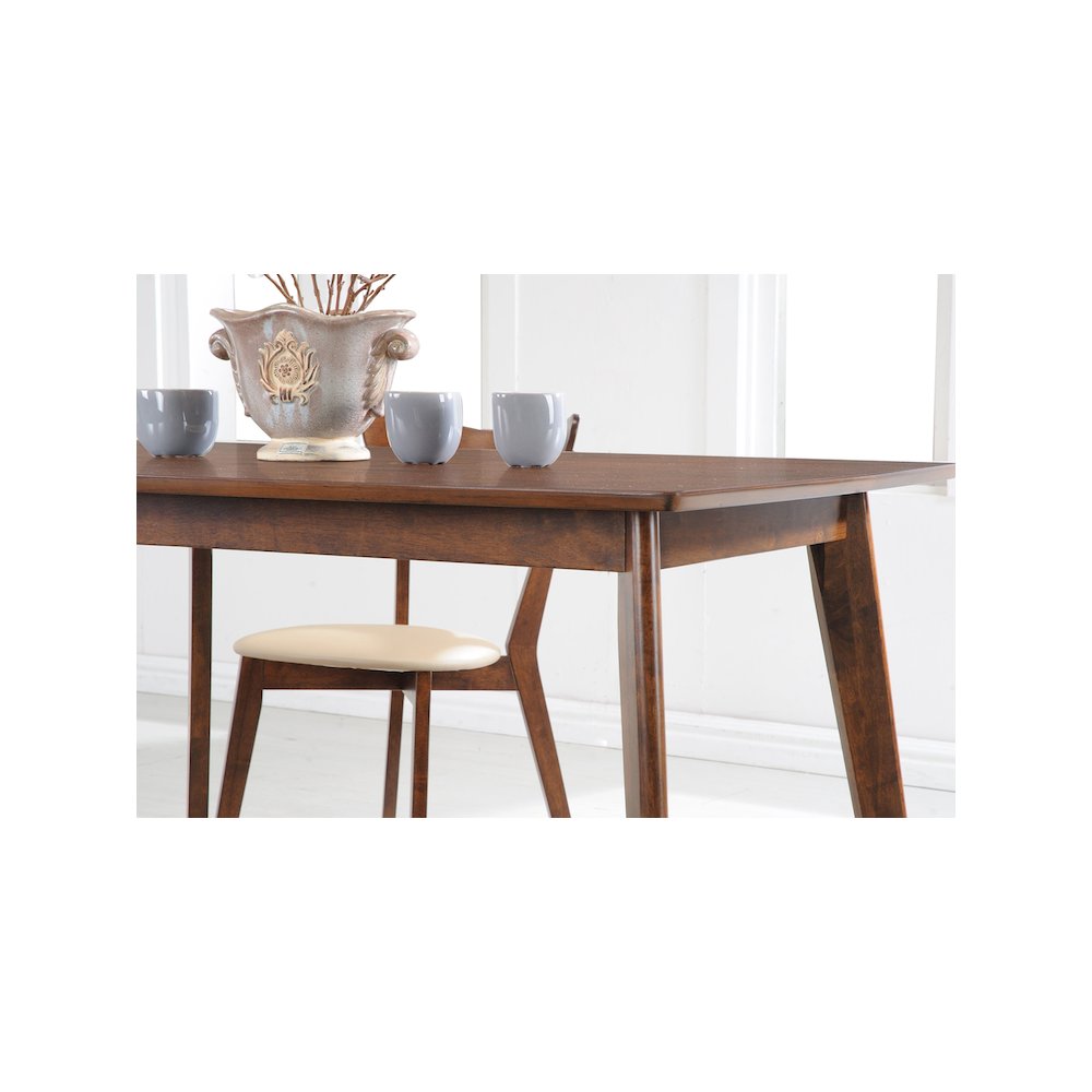 Kersey 5-piece Rectangular Dining Table Set Chestnut