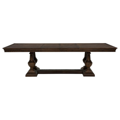 Ridgewell Rectangular Trestle Dining Table Dark Oak