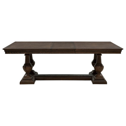Ridgewell Rectangular Trestle Dining Table Dark Oak