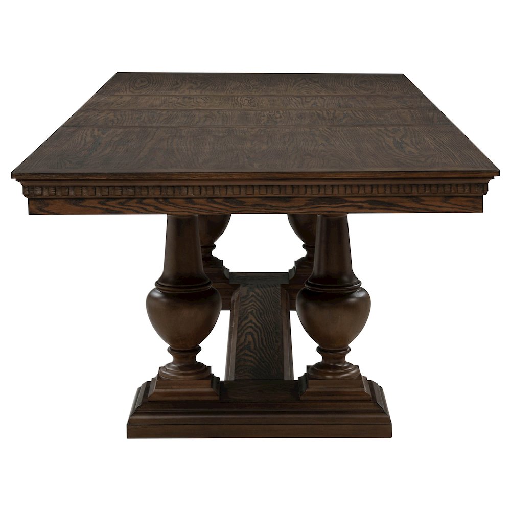 Ridgewell Rectangular Trestle Dining Table Dark Oak