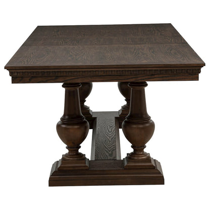 Ridgewell Rectangular Trestle Dining Table Dark Oak
