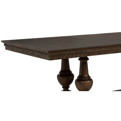 Ridgewell Rectangular Trestle Dining Table Dark Oak