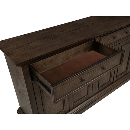 Ridgewell 2-drawer 4-door Dining Server Dark Oak