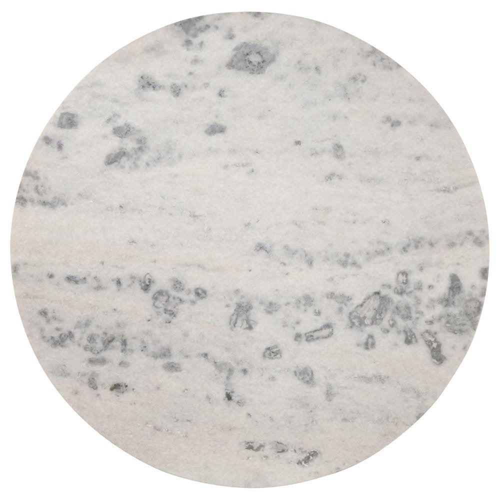 Ortega Round 46-inch Marble Top Wood Dining Table Natural