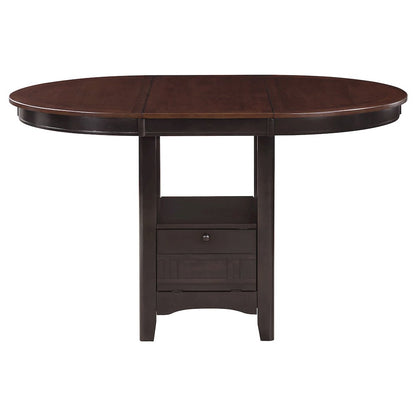 Lavon Oval 60-inch Extension Counter Dining Table Chestnut