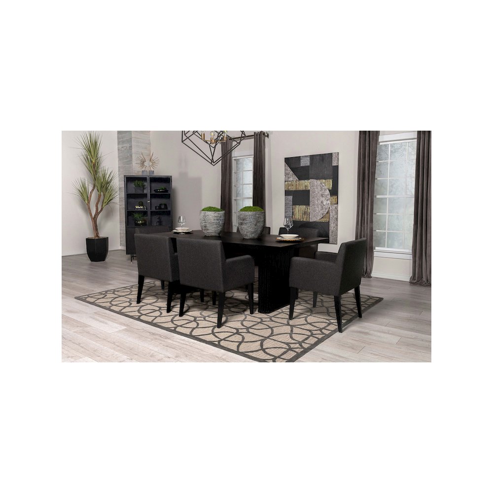 Catherine Rectangular 84-inch Wood Dining Table Black
