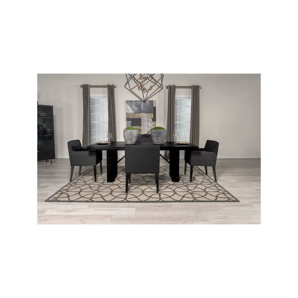 Catherine 5-piece Rectangular Dining Table Set Black