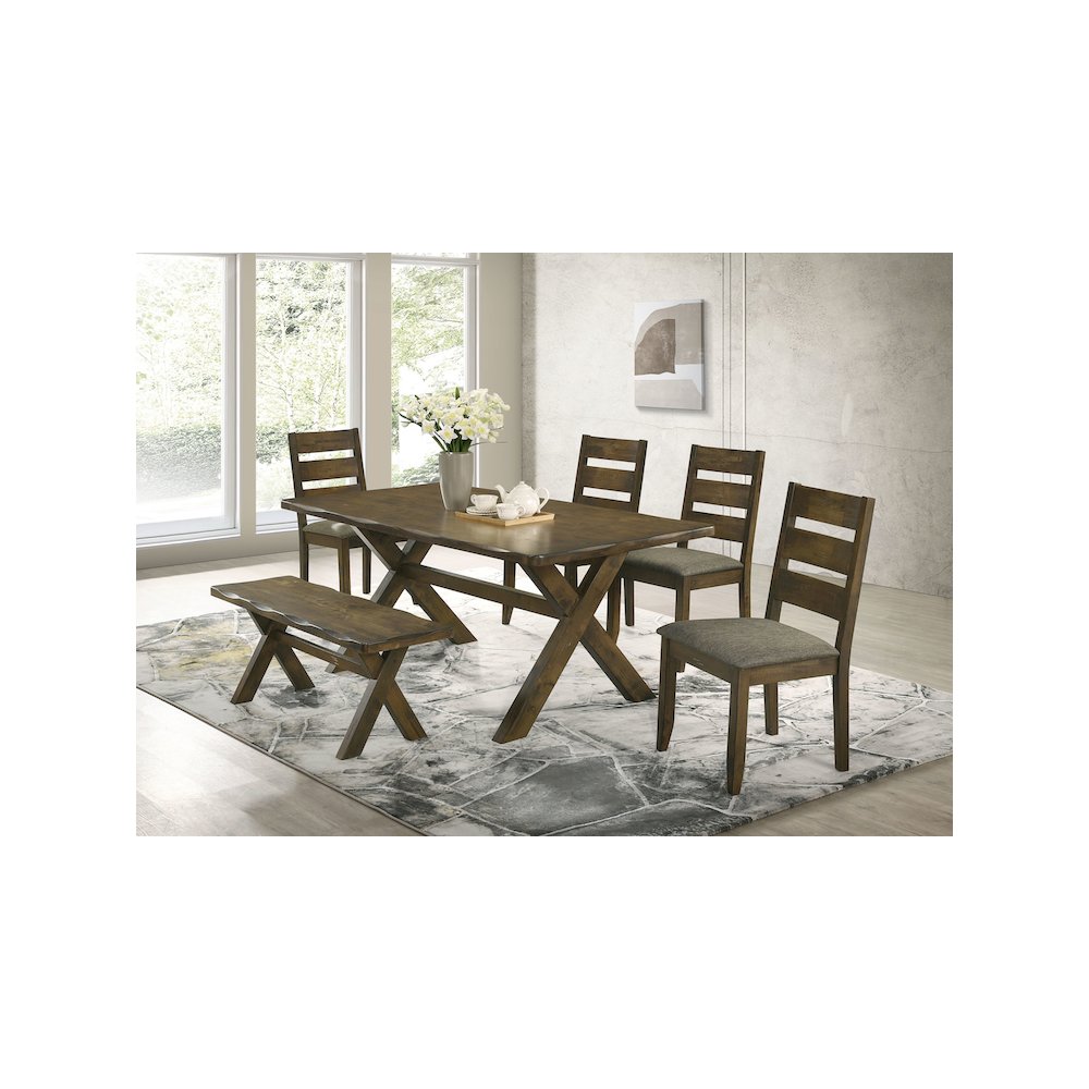 Alston Wood Dining Bench Knotty Nutmeg