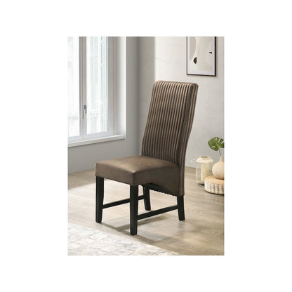 Barrand Upholstered Dining Side Chair Chocolate (Set of 2)