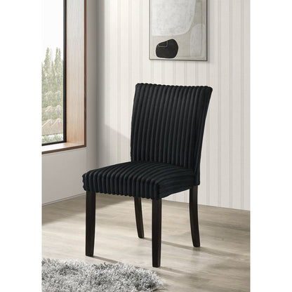 Dermott Upholstered Parson Dining Side Chair Black (Set of 2)