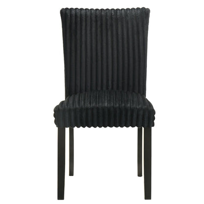 Dermott Upholstered Parson Dining Side Chair Black (Set of 2)