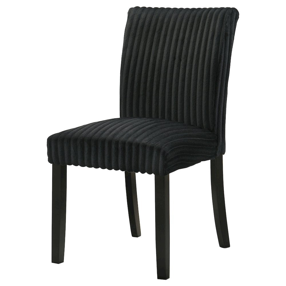 Dermott Upholstered Parson Dining Side Chair Black (Set of 2)