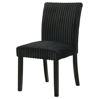 Dermott Upholstered Parson Dining Side Chair Black (Set of 2)