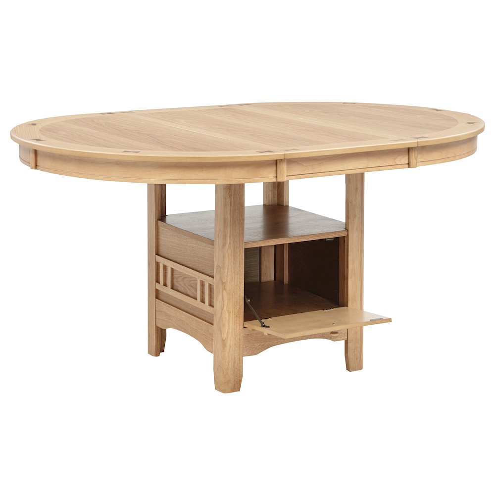 Lavon 5-piece Oval Extension Leaf Dining Set Light Oak