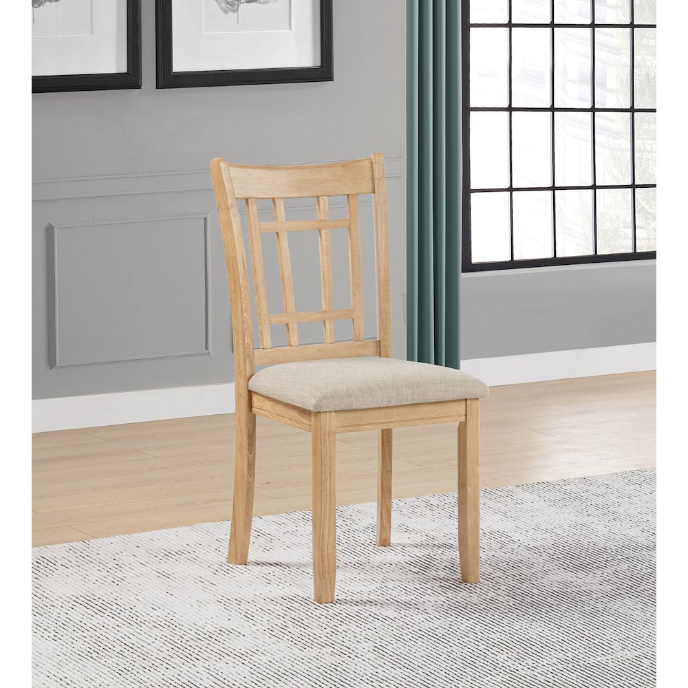 Lavon Wood Dining Side Chair Grey and Light Oak (Set of 2)
