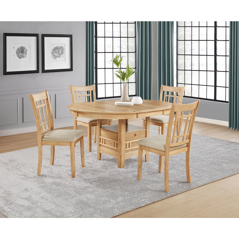 Lavon Wood Dining Side Chair Grey and Light Oak (Set of 2)