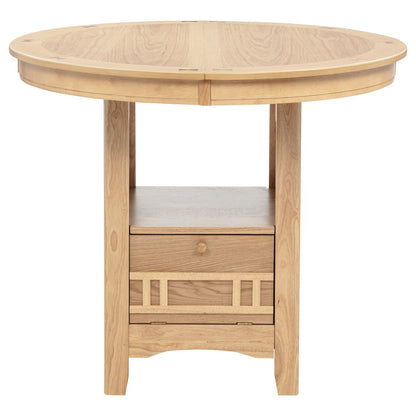 Lavon Oval 60-inch Counter Height Extension Dining Table Light Oak