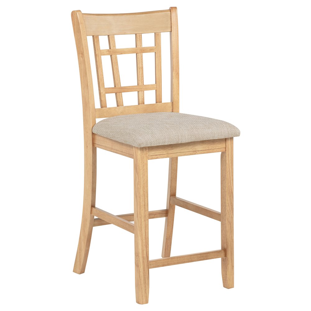Lavon 5-piece Oval Counter Height Dining Set Light Oak