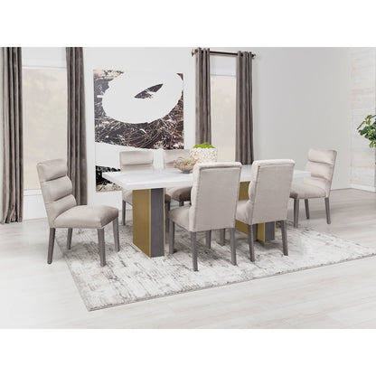 Carla Velvet Upholstered Dining Side Chair Stone (Set of 2)