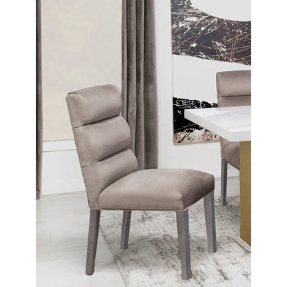 Carla Velvet Upholstered Dining Side Chair Ash (Set of 2)