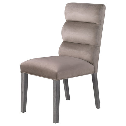 Carla Velvet Upholstered Dining Side Chair Ash (Set of 2)