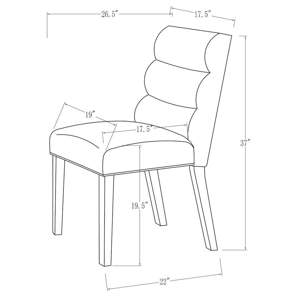 Carla Velvet Upholstered Dining Side Chair Ash (Set of 2)