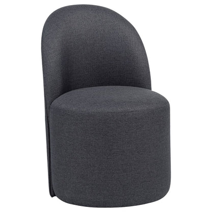 Aubrey Upholstered Barrel Dining Side Chair Charcoal (Set of 2)