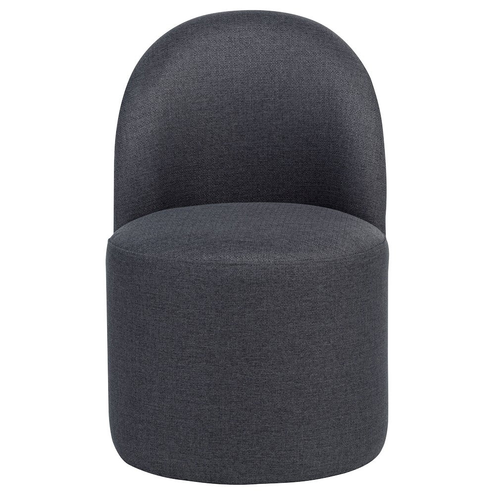 Aubrey Upholstered Barrel Dining Side Chair Charcoal (Set of 2)