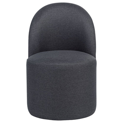 Aubrey Upholstered Barrel Dining Side Chair Charcoal (Set of 2)