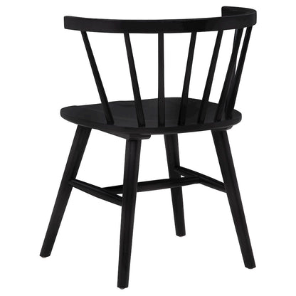 Jeffries Windsor Wood Dining Side Chair Black (Set of 2)