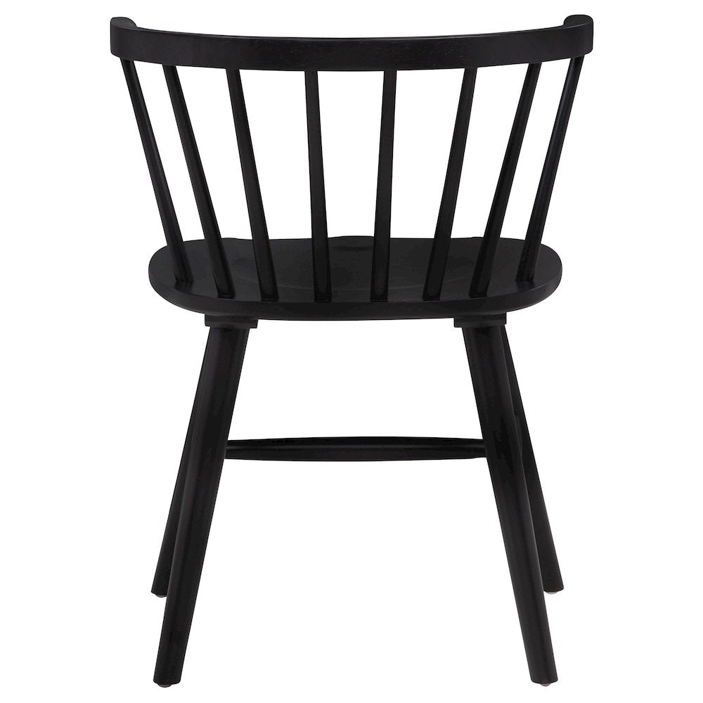 Jeffries Windsor Wood Dining Side Chair Black (Set of 2)