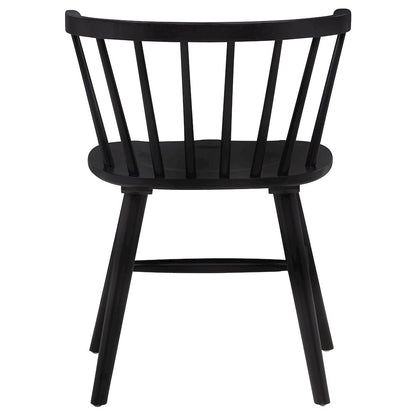 Jeffries Windsor Wood Dining Side Chair Black (Set of 2)