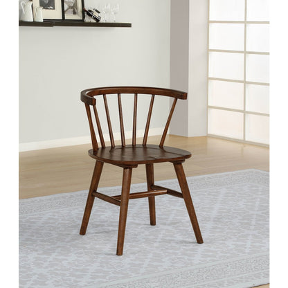 Jeffries Windsor Wood Dining Side Chair Walnut (Set of 2)