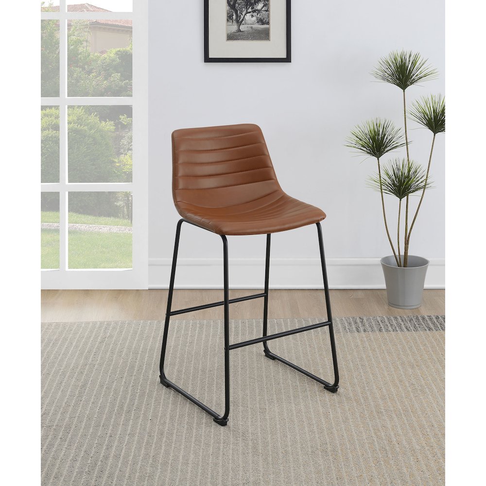 Zuni Upholstered Counter Height Chair Saddle (Set of 2)